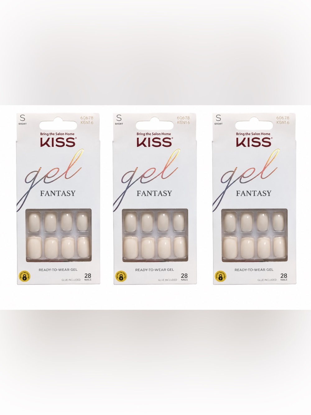 3 boxes of white press on 28 nails